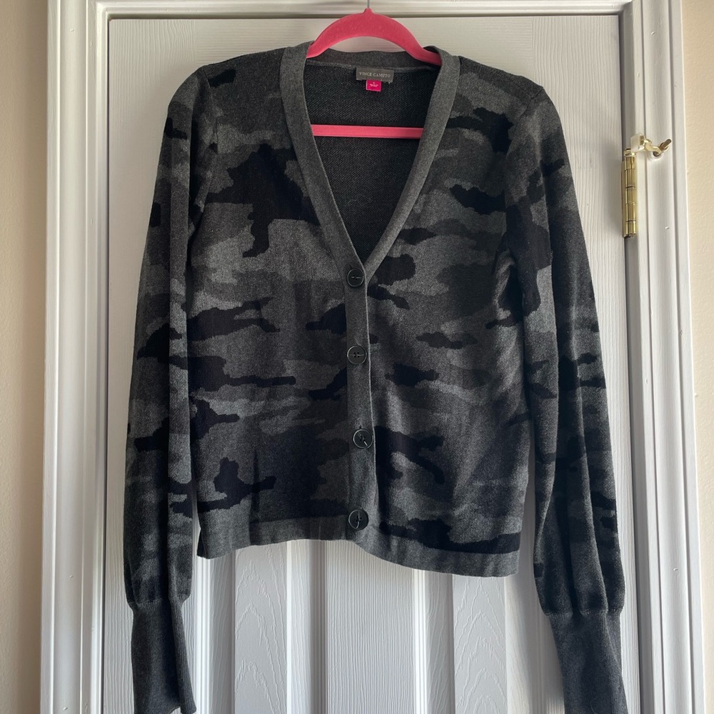 Vince Camuto Charcoal Knit Cardigan